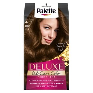 Palette Deluxe Oil-Care Color Haarfärbemittel mit Mikro-Öl 760 (4-65) Dazzling Brown