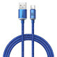 Baseus Crystal Shine Series USB-kabel voor snel opladen en gegevensoverdracht USB Type A - USB Type C 100W 1,2m blauw (CAJY000403)