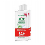Equilibra Aloe Vera Șampon hidratant pentru păr cu acid hialuronic, 2 x 265 ml