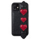 Kingxbar Sweet Series gel case versierd met echte Swarovski kristallen met standaard iPhone 12 Pro / iPhone 12 zwart