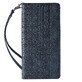 Magnet Strap Case iPhone 14 Pro flip cover wallet mini lanyard stand blu