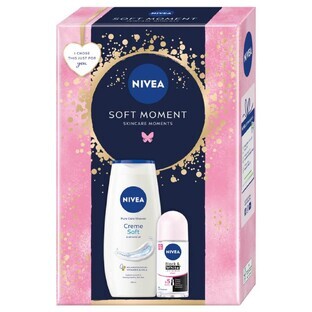 Nivea Soft Moment Gel Doccia Set 250 ml + roll-on antitraspirante 50 ml