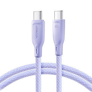Joyroom Multi-Color Series S-A34 Câble USB-C / USB-C PD 60W 1m - violet