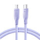 Joyroom Multi-Color Series S-A34 Câble USB-C / USB-C PD 60W 1m - violet