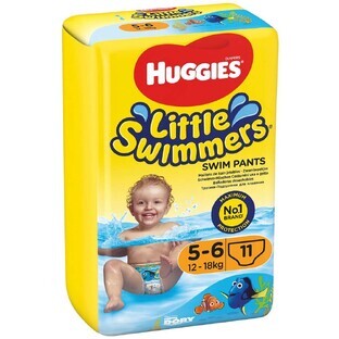 Waterdichte Zwemmers Nr. 5-6, 12-18 kg, 11 stuks, Huggies