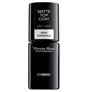 Pierre Rene Matte Top Coat Top coat opacizzante per smalti ibridi, 6 ml