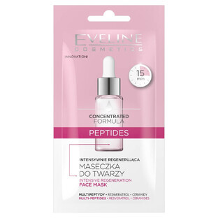 Eveline Cosmetics Geconcentreerde Formule Intensief Regenererend Peptiden Gezichtsmasker, 8 ml Eveline Cosmetics Geconcentreerde Formule Intensief Regenererend Peptiden Gezichtsmasker, 8 ml