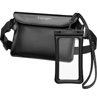 Spigen Aqua Shield A621 wasserdichte Hüfttasche + Schwimmtasche - schwarz