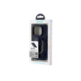 Joyroom Dual Hinge iPhone 14 Pro funda blindada con soporte de anillo negro