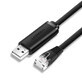 Ugreen consolekabel USB - Ethernet RJ45 adapter 1,5m zwart (CM204)