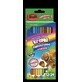 Bambino school pencils triangular double-sided 12 pieces/24 colors + sharpener