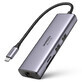 HUB 7in1 Ugreen CM512 USB-C / 2x USB-A 3.2 / HDMI 4K / SD TF Leser / USB-C PD 100W / RJ45 - grau