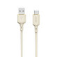 Dudao L7SC USB-A - USB-C 5A cablu 1m - bej