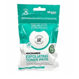 Beauty Formulas Exfoliating saturated pads with niacinamide, 30 pieces
