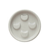 Mohani Lunula portasapone in ceramica ecru
