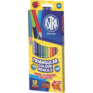Lápices triangulares Astra 12 colores
