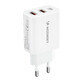 Wozinsky CWCUCW 30W USB-C / 2 x USB-A mains charger - white