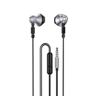 Dudao cuffie in-ear cablate in metallo con mini jack da 3,5 mm grigio (X2C-Grey)