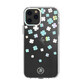 Custodia Kingxbar Lucky Series decorata con veri cristalli Swarovski iPhone 12 mini trasparente (Clover)
