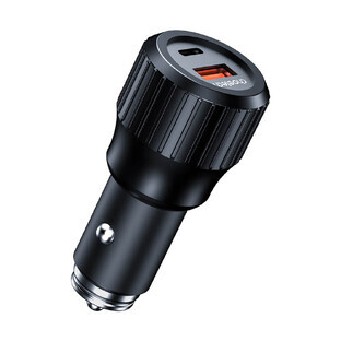 Choetech TC0010 USB-C USB-A PD 63W încărcător auto - negru
