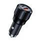 Choetech TC0010 USB-C USB-A PD 63W încărcător auto - negru