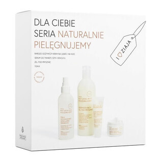 Ziaja, Naturally Nourishing Day-Night Set, Cremă de zi-noapte foarte hrănitoare 50 ml + Ser de față 30 ml + Gel de duș 400 ml + Tonic 200 ml