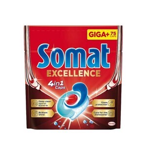 Somat Giga+ Excellence 4in1 Vaatwastabletten, 75 stuks