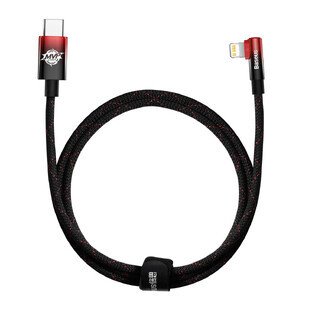 Cavo Baseus CAVP000220 angolato Lightning - USB-C PD 20W 480Mbps 1m - rosso