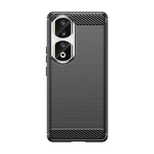 Carbon etui voor Honor 90 Pro - zwart