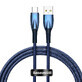 Baseus Glimmer Series USB-A - USB-C 100W 480Mbps cablu de încărcare rapidă 1m albastru