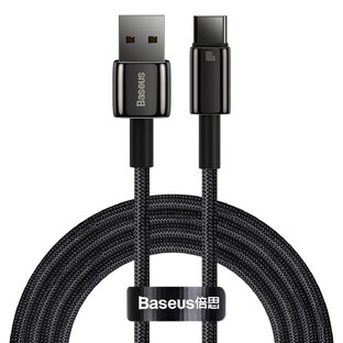 Baseus Tungsten Gold USB-A - USB-C 480Mbps 100W cable 2m black (CAWJ000101)