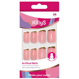 KillyS Artifical Nails Square Golden Way kunstnagels, 24 stuks