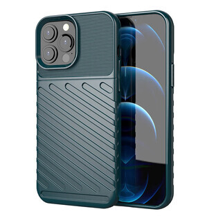 Thunder Case flexibele gepantserde hoes iPhone 13 Pro Max groen