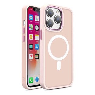 Funda magnética con MagSafe Color Mate para iPhone 14 Plus - rosa