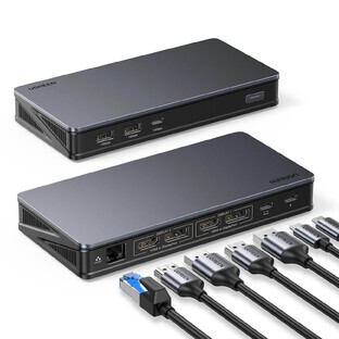 Ugreen CM615 multifunctionele USB-C-adapter - Grijs
