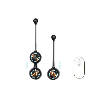 S-Hande Gem-RTC Vibrating Geisha Balls for Pelvic Floor Muscle Training Remote Controlled Black