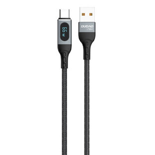 Dudao L7Max USB - USB Type C fast charging PD 66W 1m cable with display - black