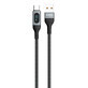 Dudao L7Max USB - USB Type C fast charging PD 66W 1m cable with display - black