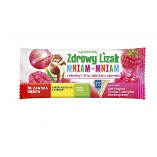 Healthy Yummy Yummy Piruleta con Vitaminas C y D Frambuesa, 1 unidad