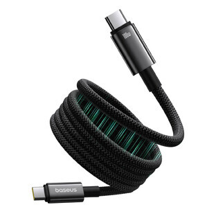 Baseus Tungsten Gold magnetic USB-C / USB-C 100W cable 1m - black