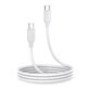 Joyroom Seria de lungă durată A9 USB-C / USB-C PD QC 60W 3A cablu 1m - alb
