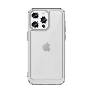 Reinforced case with flexible frame for iPhone 15 Pro Max Outer Space - transparent