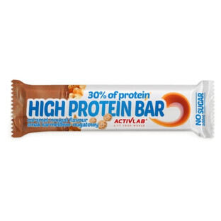 Riegel mit hohem Proteingehalt, Karamell- und Nougatriegel, 49 g