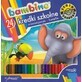 Bambino houten driehoekige schoolpotloden 24 kleuren