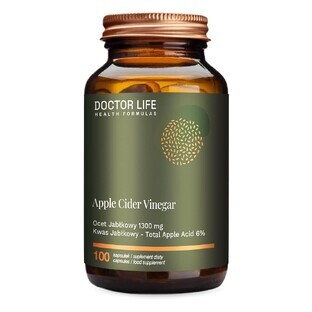 Doctor Life Vinagre de sidra de manzana 1300mg, 100 cápsulas