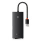 Baseus Lite Series HUB de 4 puertos (USB-A a 4xUSB-A 3.0) 0,25m negro (WKQX030001)