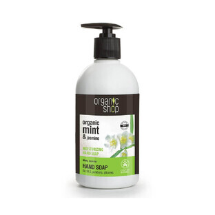 Organic Shop, Săpun de mâini hidratant, Mentă, Iasomie, 500 ml