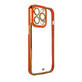 Fashion case voor iPhone 13 Pro Max gel case met gouden frame rood