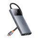 HUB USB 6-in-1 Baseus Metal Gleam Series II USB-A/USB-C/USB-C PD/HDMI/RJ45 - negru