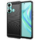 Funda de carbono para Infinix Hot 20 Play funda de silicona flexible de carbono negro